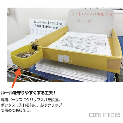 「そばにクリップ」で　FAX 混ざり防止