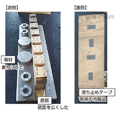 底板・重り・テープで動かない